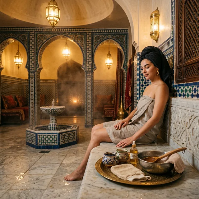 Moroccan bath at home Dubai - ladies home salon hammam body scrub