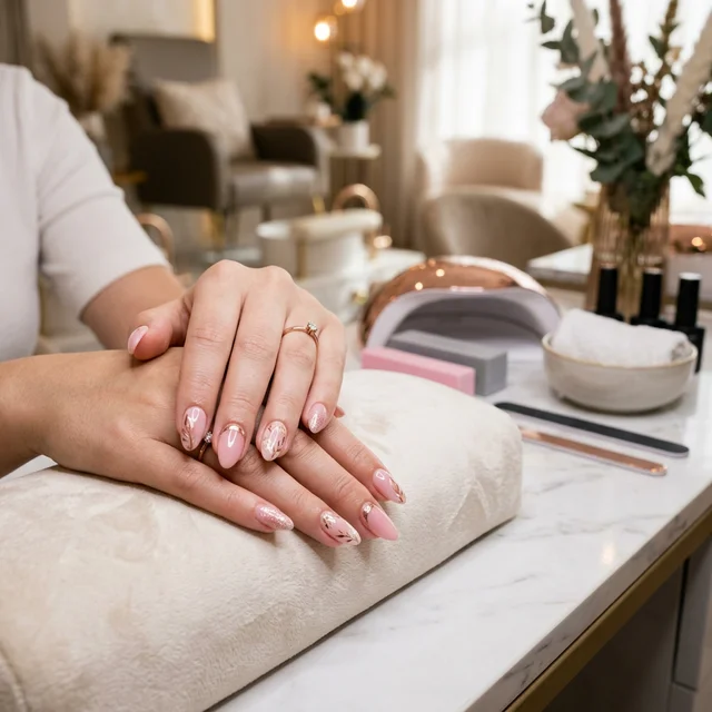 Nail services at home Dubai - ladies home salon manicure pedicure gel nails